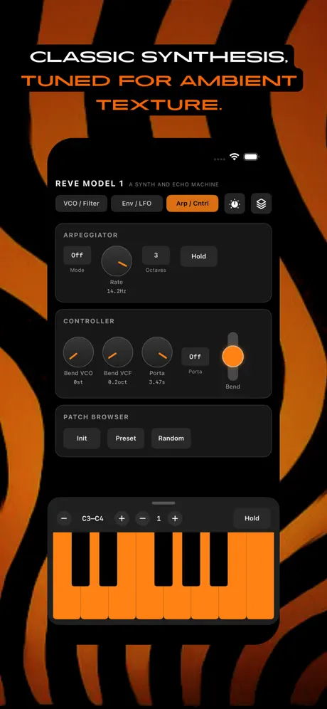 REVE Model 1: arpeggiator and controller panel